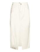 Gemma Rigid Denim Skirt Polvipituinen Hame White Twist & Tango