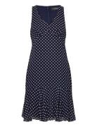 Polka-Dot Chiffon Sleeveless Dress Polvipituinen Mekko Blue Lauren Ral...