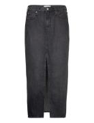 Front Split Maxi Denim Skirt Pitkä Hame Black Calvin Klein Jeans