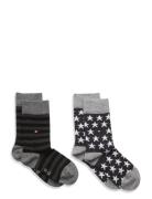 Th Kids Sock 2P Stars And Stripes Sukat Black Tommy Hilfiger