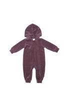 Jumpsuit Velour, Dark Rose Pitkähihainen Body Purple Smallstuff