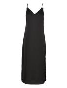 Viellette Singlet Satin Dress/Su - Noos Polvipituinen Mekko Black Vila