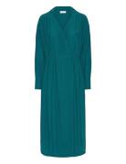 2Nd Chander Tt - Viscose Crepe Polvipituinen Mekko Green 2NDDAY