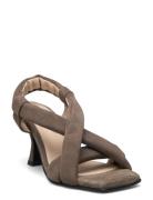 Slfashley Suede High Heel Sandal Korolliset Sandaalit Brown Selected F...