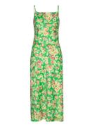 Yasuria Strap Midi Dress S. Polvipituinen Mekko Green YAS