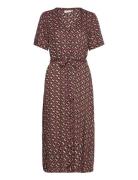 Kamarta Long Dress Polvipituinen Mekko Brown Kaffe