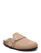 Biaolivia Mule Suede Matalapohjaiset Sandaalit Brown Bianco