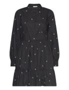 Miluna Dress Polvipituinen Mekko Black NORR