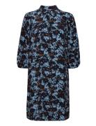 Mschmarcia Morocco 3/4 Shirt Dress Aop Polvipituinen Mekko Blue MSCH C...