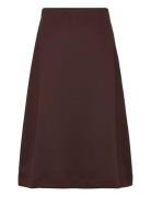 Slfjane Mw Midi Skirt Polvipituinen Hame Brown Selected Femme