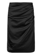 Zilkyiw Drape Skirt Polvipituinen Hame Black InWear