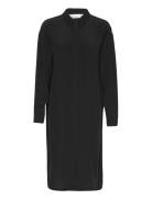 Ajanakb Solid Long Shirt Polvipituinen Mekko Black Karen By Simonsen