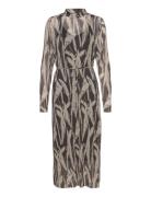 Mschjaniella Illenora Dress Aop Polvipituinen Mekko Beige MSCH Copenha...