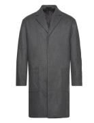 Modern Wool Blend Coat Villakangastakki Pitkä Takki Grey Calvin Klein