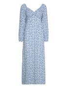 Yuliana Midi Dress Polvipituinen Mekko Blue Faithfull The Brand