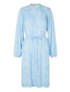 Kati Shirt Dress Polvipituinen Mekko Blue Second Female