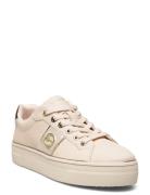 Women Lace-Up Matalavartiset Sneakerit Tennarit Cream Tamaris