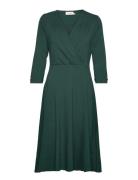 Kate Dress Darkgreen Polvipituinen Mekko Green Jumperfabriken