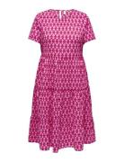 Carlux Life Ss Midi Dress Polvipituinen Mekko Pink ONLY Carmakoma