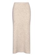 Filine Knit Skirt Pitkä Hame Beige NORR