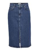 Objellen Mw Midi Denim Skirt Noos Polvipituinen Hame Blue Object