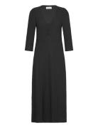 Havanall Midi Dress Ss Polvipituinen Mekko Black Lollys Laundry