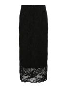 Vilorna Lace Midi Skirt Polvipituinen Hame Black Vila