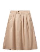 Mmmona Cafrin Skirt Polvipituinen Hame Beige MOS MOSH