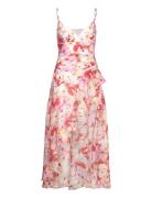 Sorella Printed Midi Dress Polvipituinen Mekko Pink Bardot