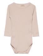 Plain Body Ls Bodies Long-sleeved Pink MarMar Copenhagen