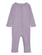 Romper Ls Pointelle Pitkähihainen Body Purple Fixoni