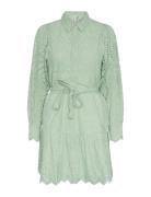 Yasholi Ls Belt Dress S. Lyhyt Mekko Green YAS