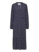 Chellienn Dress Long Polvipituinen Mekko Navy Noa Noa