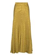 Skirt Elton Jacquard Pitkä Hame Yellow ROSEANNA