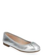 Biamadison Ballerina Metallic Leather Ballerinat Silver Bianco