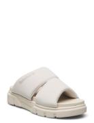 Greyfield Sandal Slide Sandal White Knit Matalapohjaiset Sandaalit Whi...