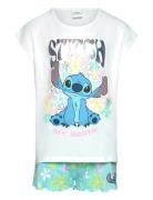 Set 2P Short + Ts Pyjamasetti Pyjama Multi/patterned Lilo & Stitch