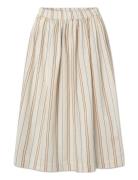 Olga Skirt Polvipituinen Hame Beige STUDIO FEDER