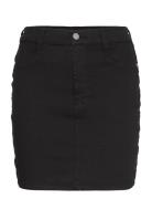 Bianca Denim Skirt Lyhyt Hame Black Bubbleroom