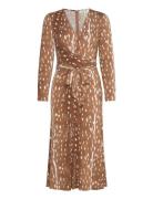 Dvf Marsha Dress Polvipituinen Mekko Beige Diane Von Furstenberg