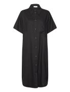 Esma Shirt Dress Polvipituinen Mekko Black NORR