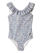 Swimsuit Marie-Louise Uimapuku Uima-asut Blue Wheat