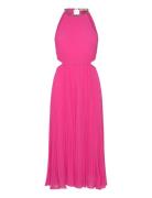 Pleated Cutout Drs Polvipituinen Mekko Pink Michael Kors