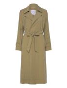 Flowy Lapel Trench Trenssi Takki Khaki Green Mango