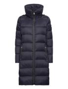 Over -Collar Down Coat Topattu Pitkä Takki Navy Lauren Ralph Lauren