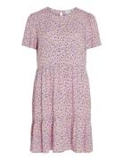 Vipaya S/S Dress - Noos Lyhyt Mekko Pink Vila