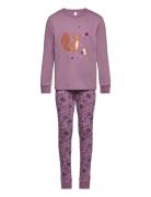 Pajama Aop Unicorn Animal Ao Pyjamasetti Pyjama Purple Lindex