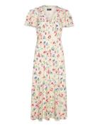 Floral Silk Crepe Dress Polvipituinen Mekko Multi/patterned Polo Ralph...