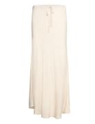 Lerke Maxi Skirt Pitkä Hame Cream A-View