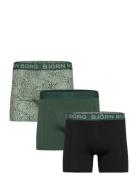 Cotton Stretch Boxer 3P Bokserit Green Björn Borg